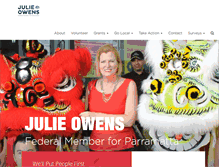 Tablet Screenshot of julieowens.com.au